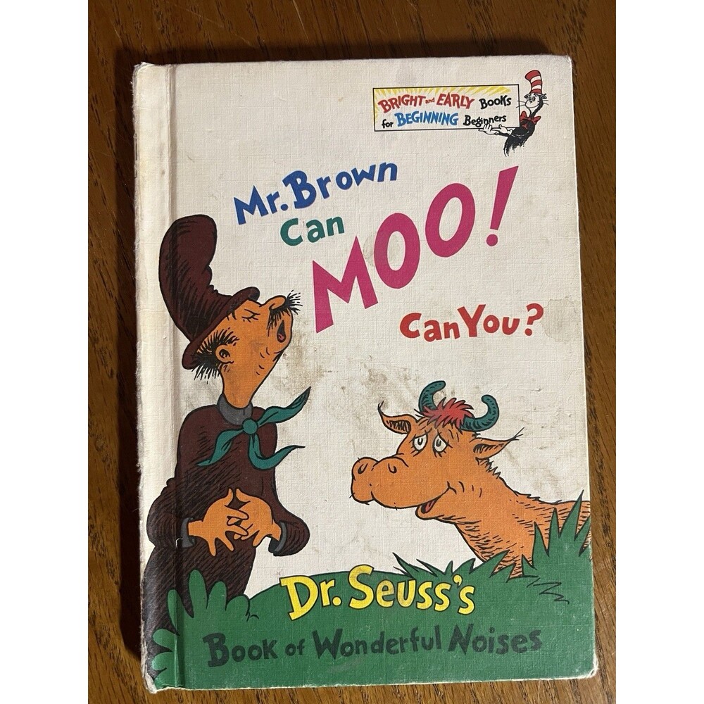 Random House Mr. Brown Can Moo! Can You? Dr. Seuss HC 1970 Illustrated